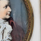 Lupenmalerei Constanze Mozart feine Porträt Miniatur im Rahmen