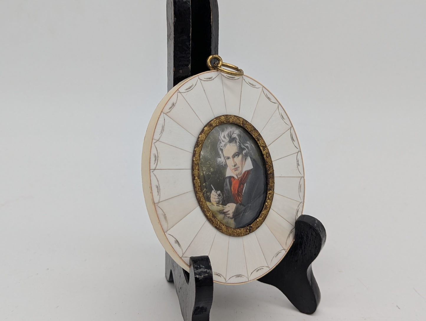 Lupenmalerei Ludwig van Beethoven feines Komponisten Porträt im Rahmen