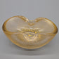 Edler Murano Glas Aschenbecher Goldstaub Elegante Vintage