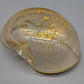 Edler Murano Glas Aschenbecher Goldstaub Elegante Vintage
