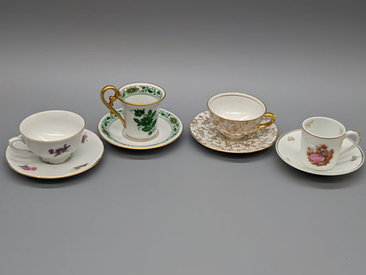 Exklusive Sets aus Porzellan – Edle Vintage Mokka Tassen