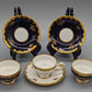 Edles Weimar Porzellan Mokka Set – Echt Kobalt mit Prunkgold