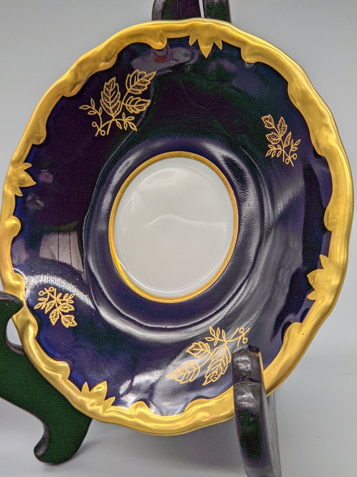 Edles Weimar Porzellan Mokka Set – Echt Kobalt mit Prunkgold