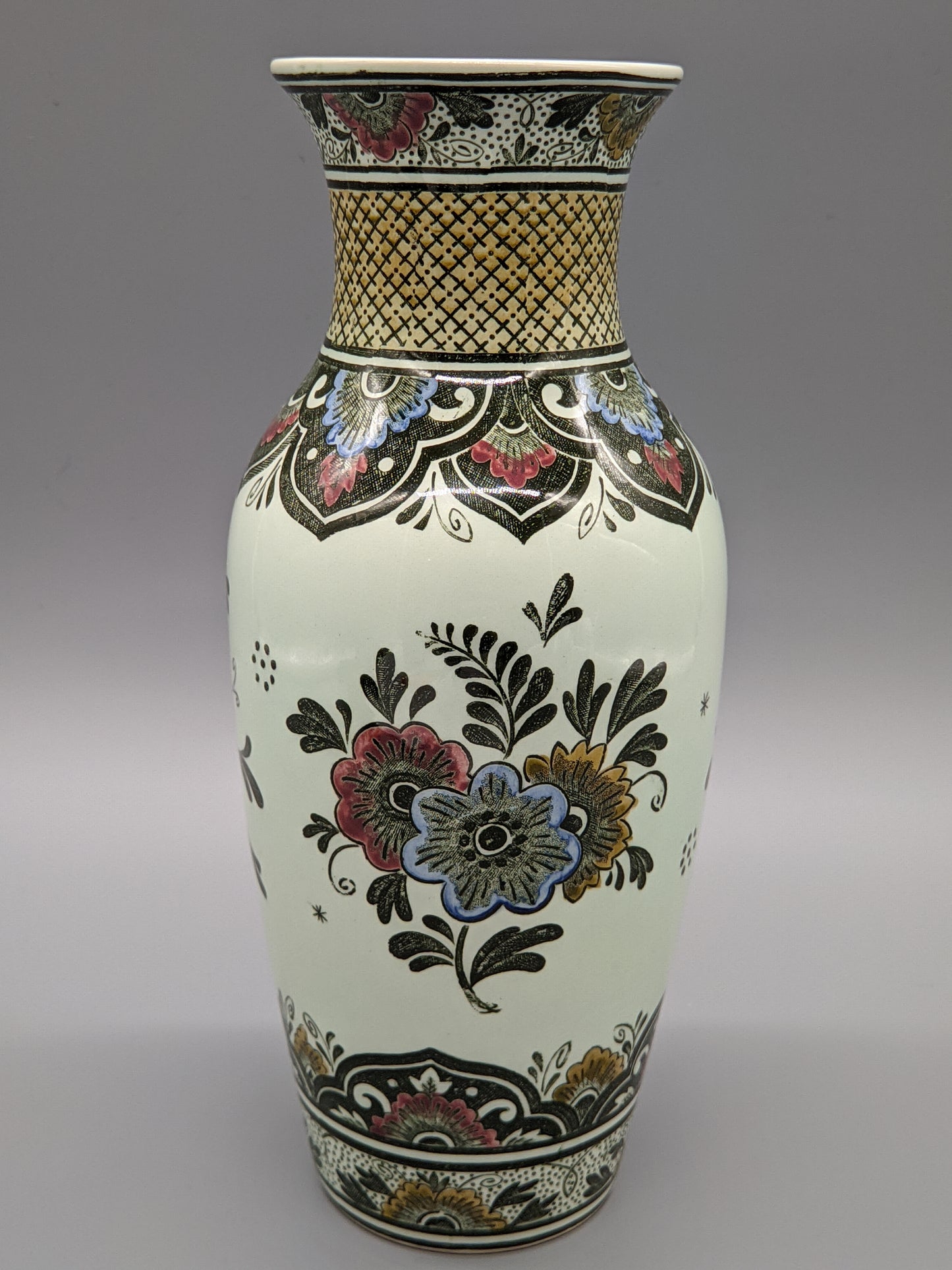 Villeroy & Boch Paon Vase Handausgemaltes Pfauen Motiv