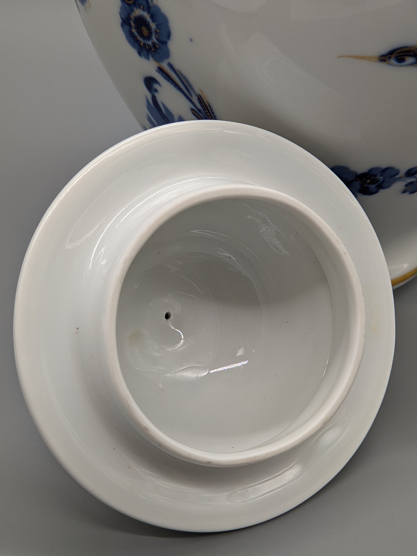 Schumann Arzberg Deckel Vase  Paradiesvogel-Dekor in Echt Cobalt