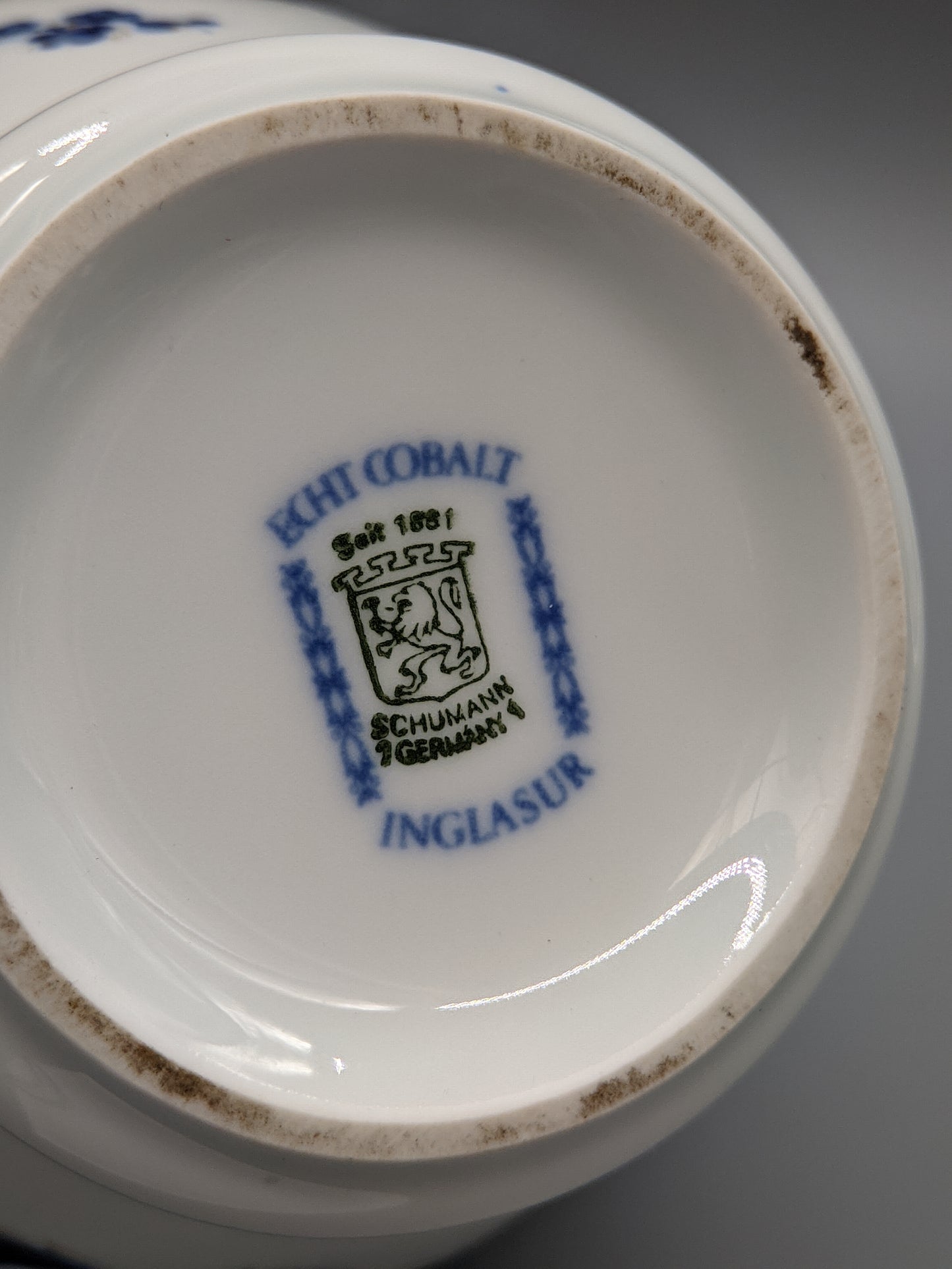 Schumann Arzberg Deckel Vase  Paradiesvogel-Dekor in Echt Cobalt