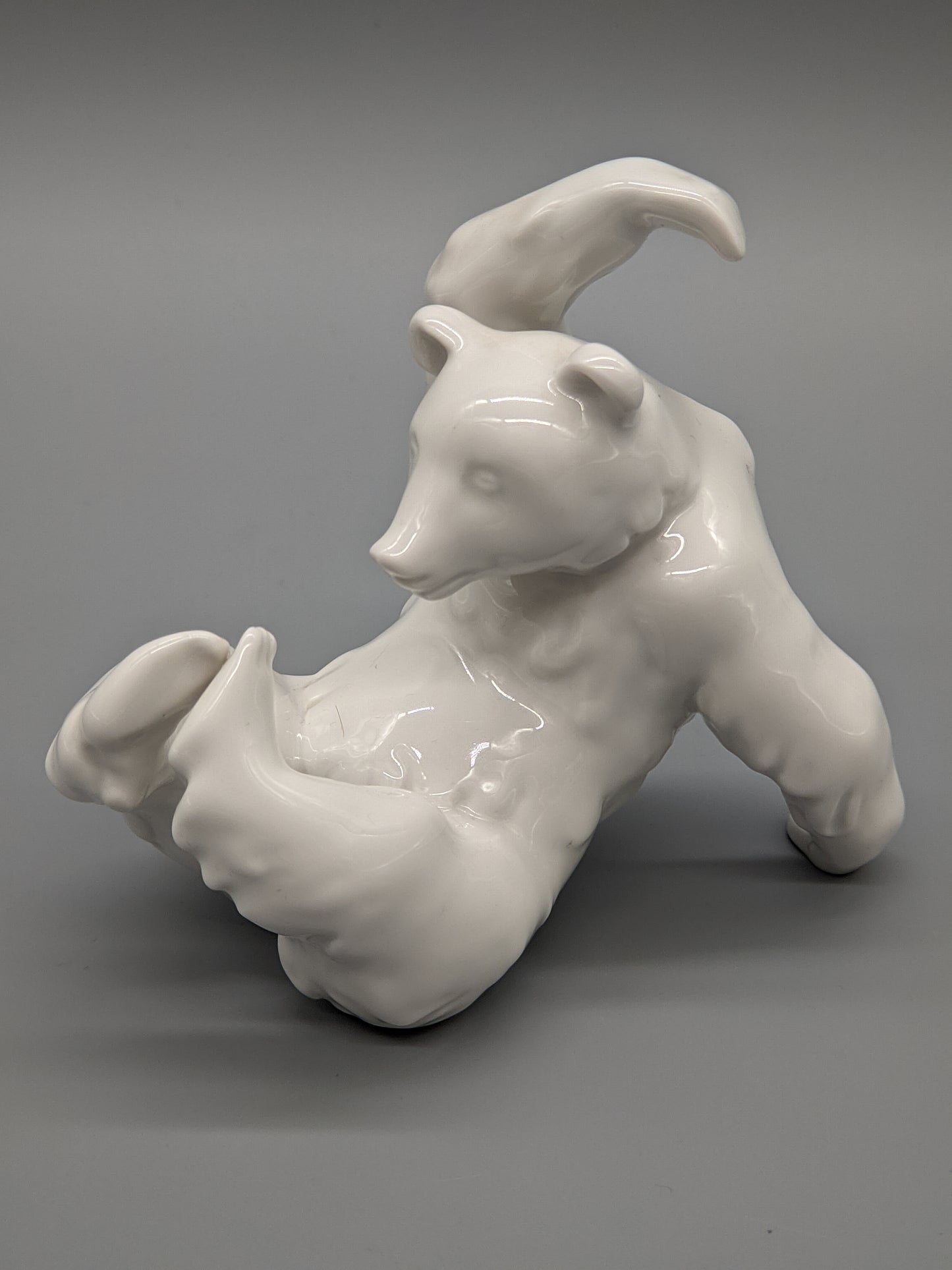 Meissen Bär Weiß Verspielte Porzellan Figur Meissener Porzellan