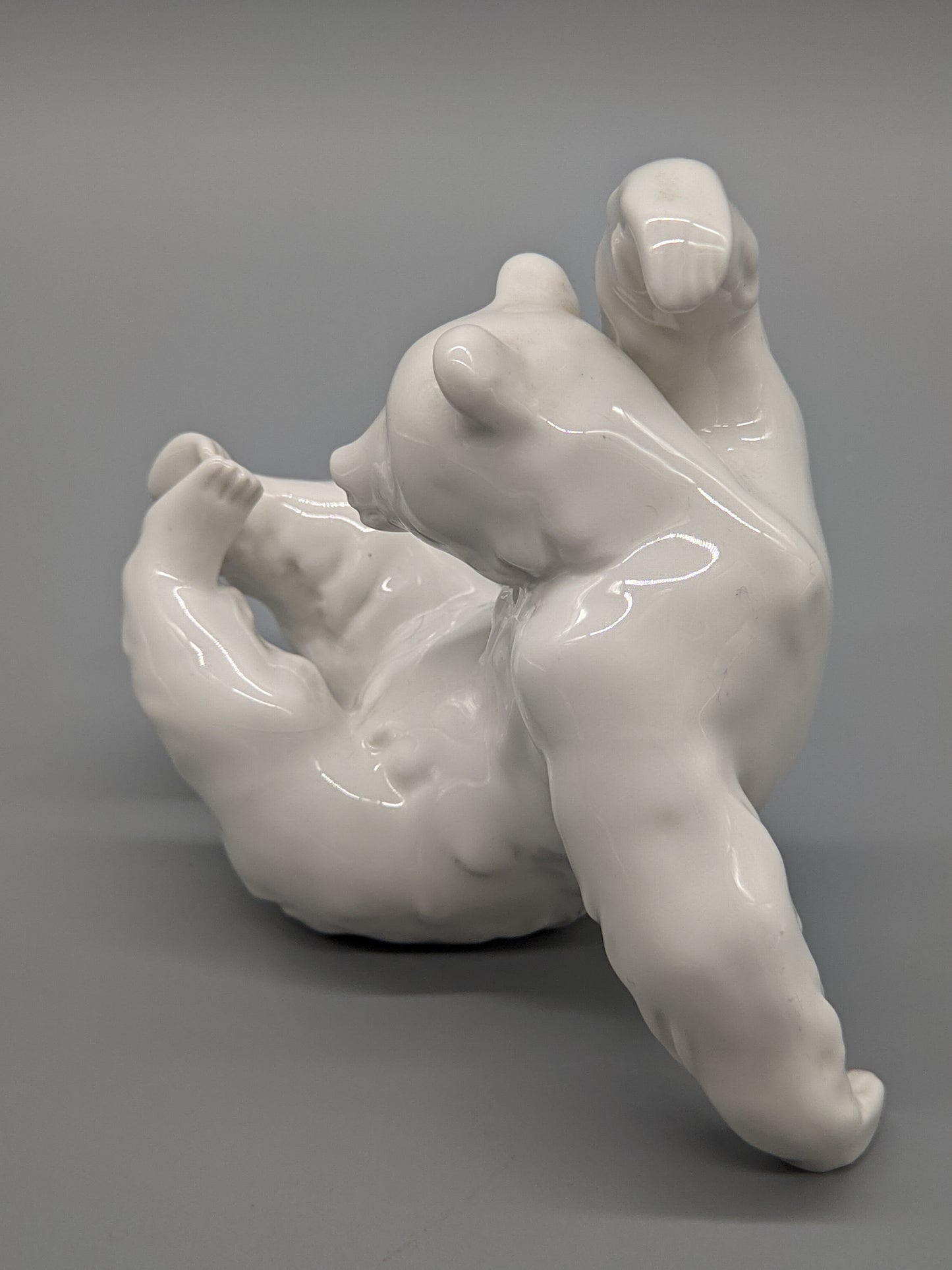 Meissen Bär Weiß Verspielte Porzellan Figur Meissener Porzellan