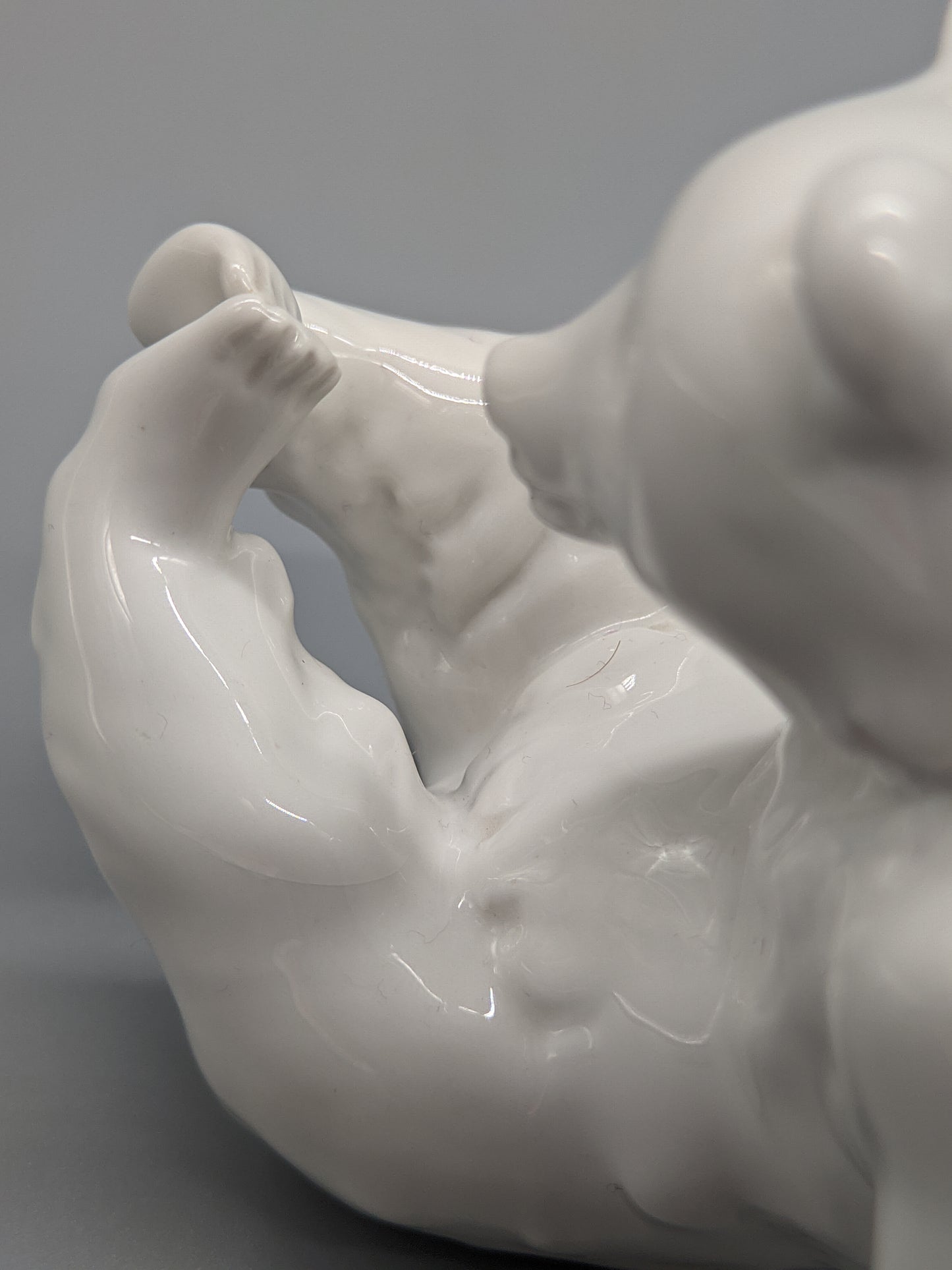 Meissen Bär Weiß Verspielte Porzellan Figur Meissener Porzellan