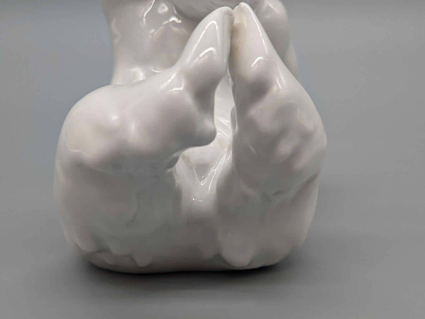 Meissen Bär Weiß Verspielte Porzellan Figur Meissener Porzellan