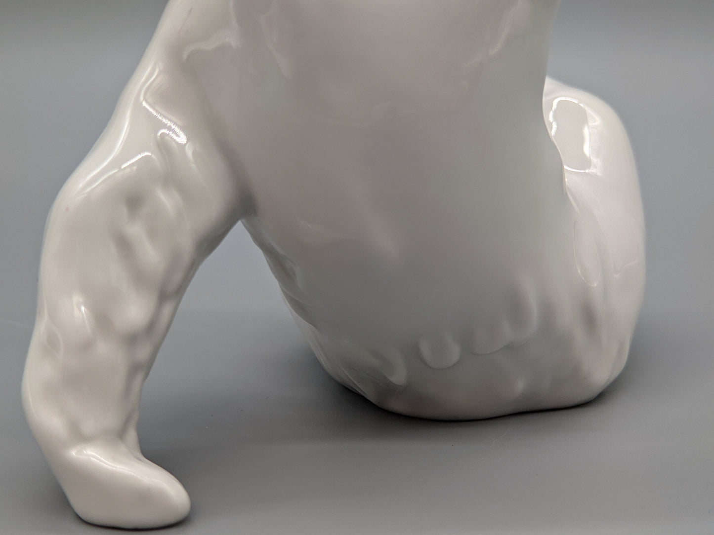 Meissen Bär Weiß Verspielte Porzellan Figur Meissener Porzellan