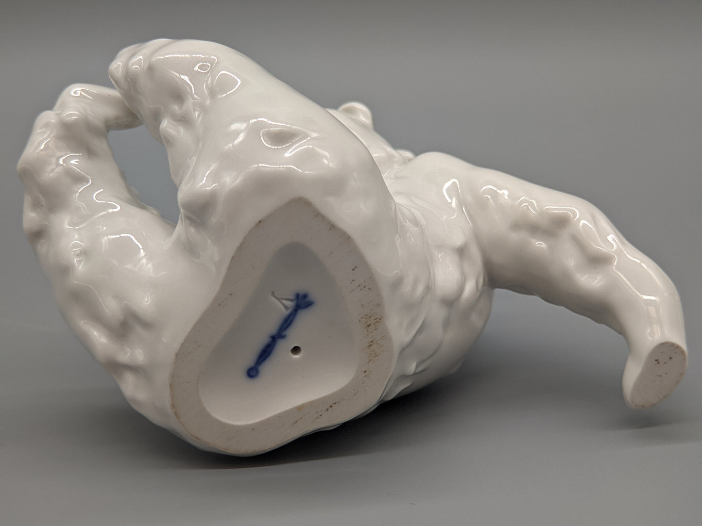 Meissen Bär Weiß Verspielte Porzellan Figur Meissener Porzellan