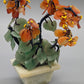 Asiatischer Edelstein Bonsai Baum Kunstvoller Jade und Karneol Dekobaum