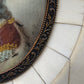 Antike Miniature Malerei Portrait einer Dame im Mosaikrahmen