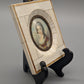 Antike Miniature Malerei Portrait einer Dame im Mosaikrahmen