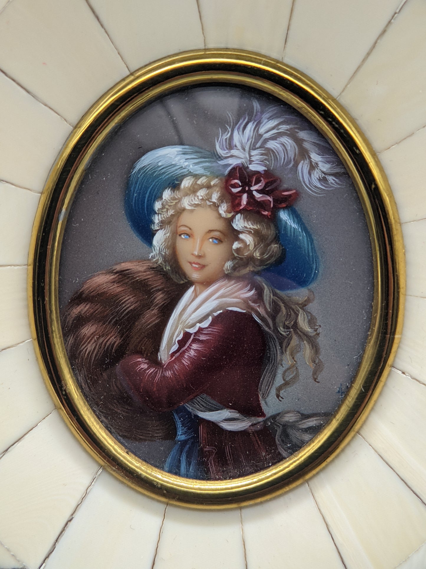 Französische Schule (XIX) Portrait einer edlen Dame Miniaturgemälde