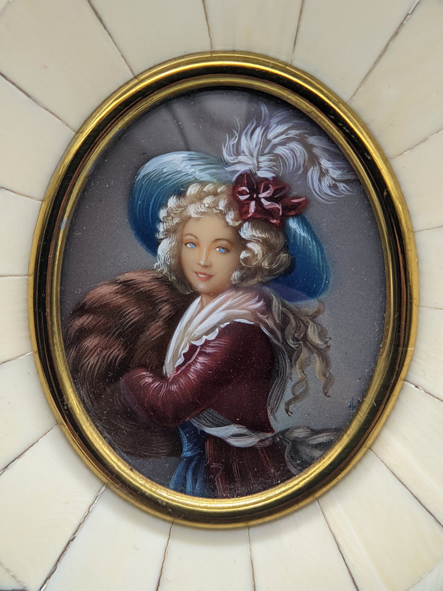 Französische Schule (XIX) Portrait einer edlen Dame Miniaturgemälde