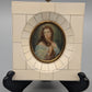 Antike Miniatur Malerei Portrait einer eleganten Dame