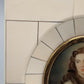 Antike Miniatur Malerei Portrait einer eleganten Dame