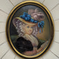 Französische Schule (XIX) Damen Portrait Miniatur Gemälde