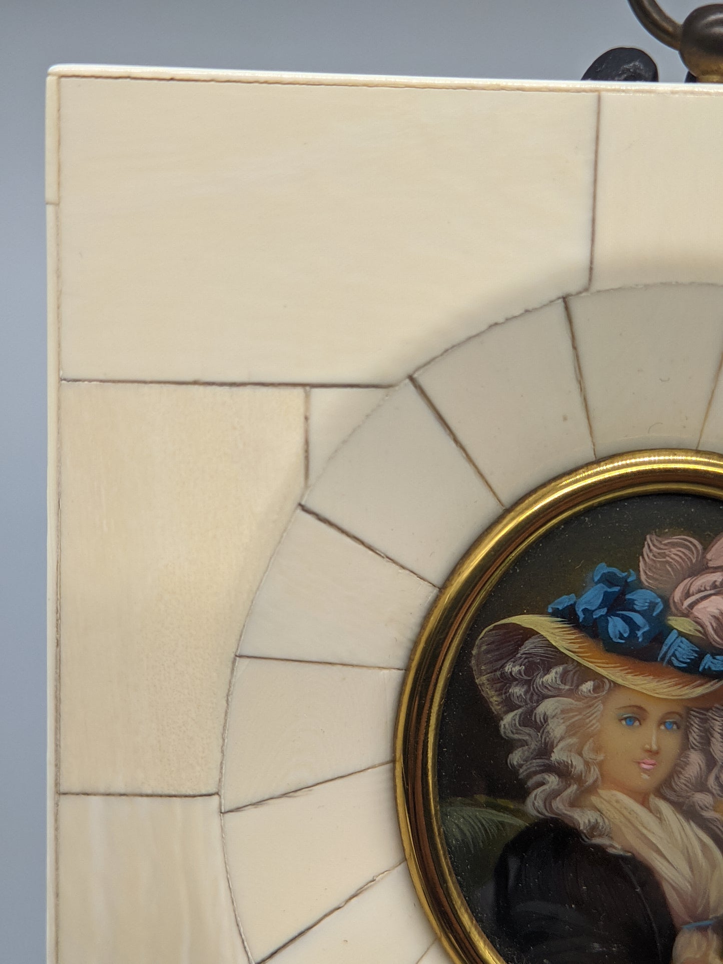 Französische Schule (XIX) Damen Portrait Miniatur Gemälde