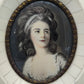 Klassisches Porträt einer Dame im Oval Miniaturgemälde Kunstwerk