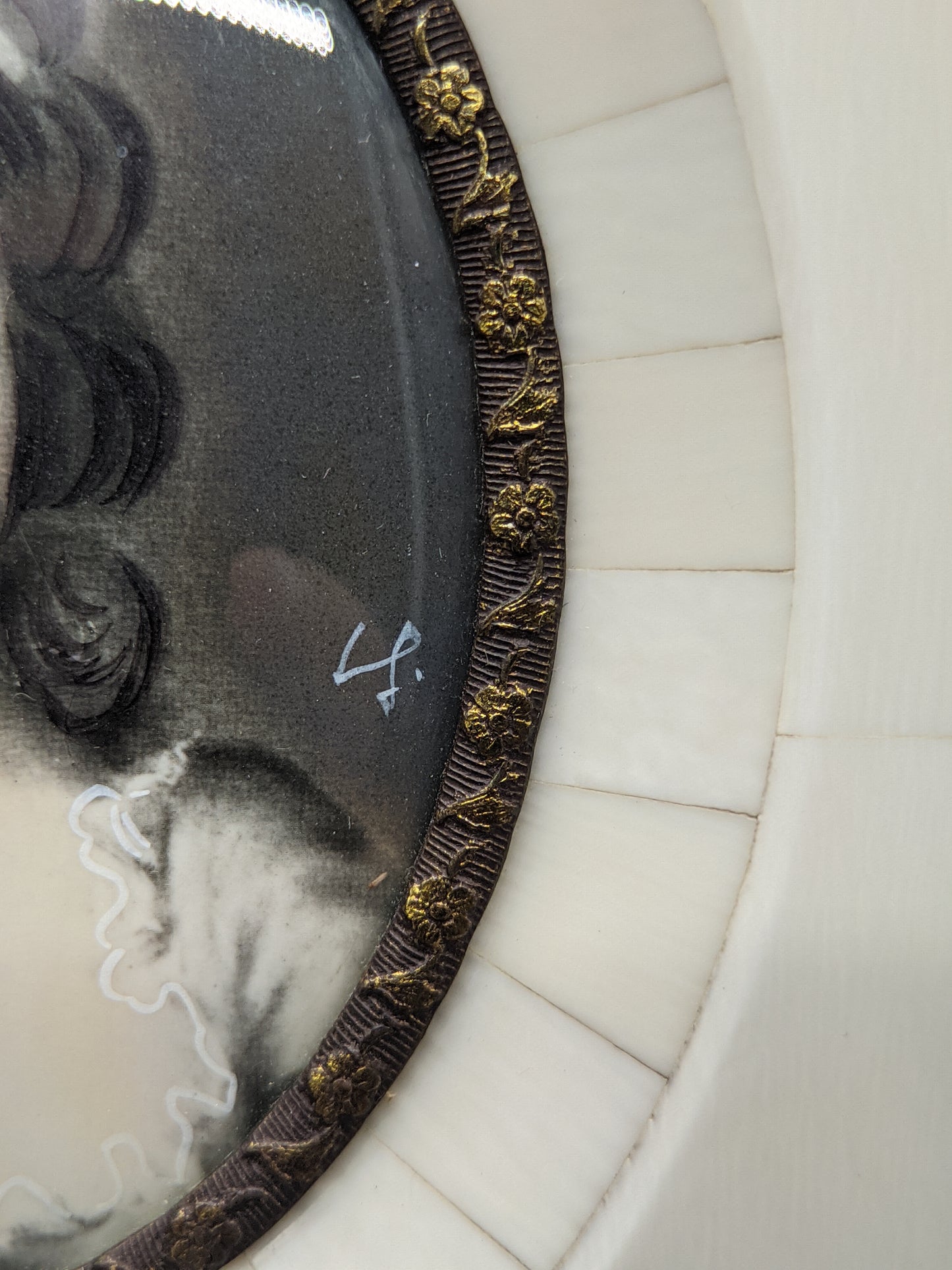 Klassisches Porträt einer Dame im Oval Miniaturgemälde Kunstwerk
