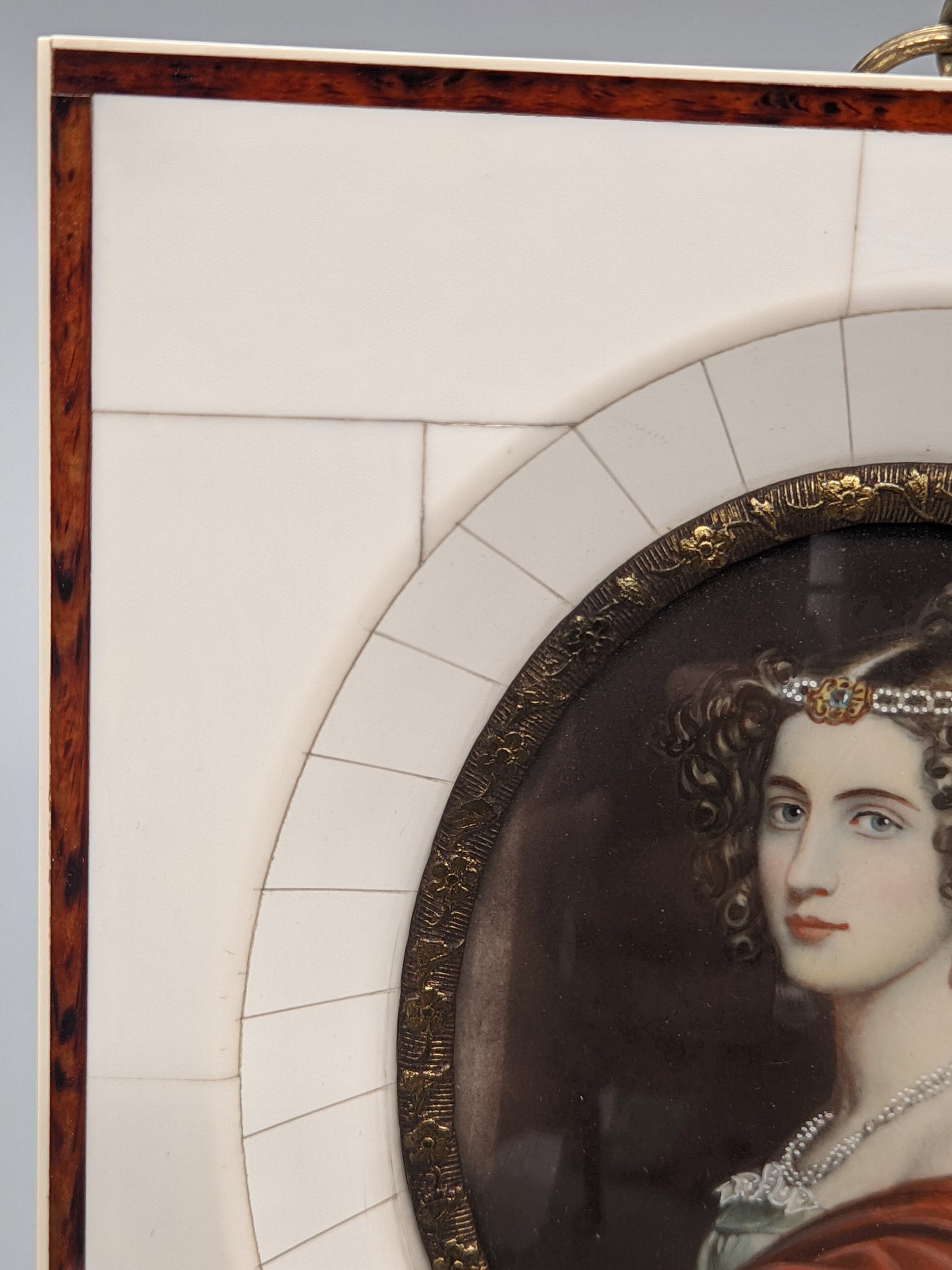 Antike Porträtminiatur nach Joseph Stieler