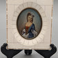 Klassisches Miniaturporträt einer Dame im barocken Stil Handgemalt