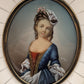 Klassisches Miniaturporträt einer Dame im barocken Stil Handgemalt