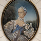 Französische Schule (XIX) Elegantes Damen Portrait Miniaturmalerei