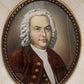 Feine Miniatur Malerei Porträt Johann Sebastian Bach