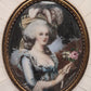 M. Lebrun (XIX) Bildnis einer edlen Dame mit Rose Miniaturgemälde