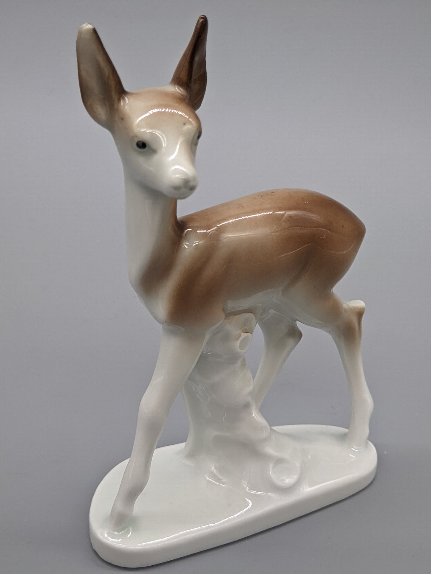Filigrane Vintage Porzellan Figur Reh Naturnahes MidCentury Design