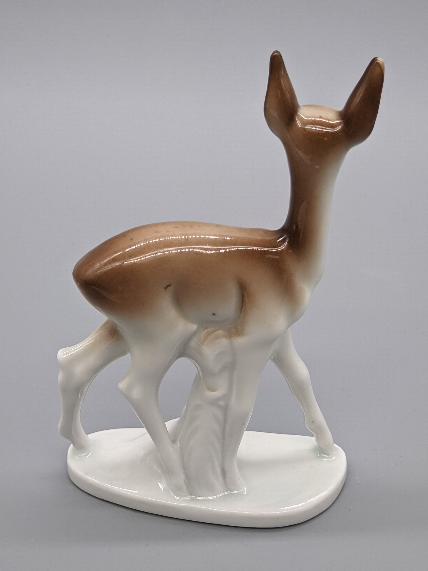 Filigrane Vintage Porzellan Figur Reh Naturnahes MidCentury Design