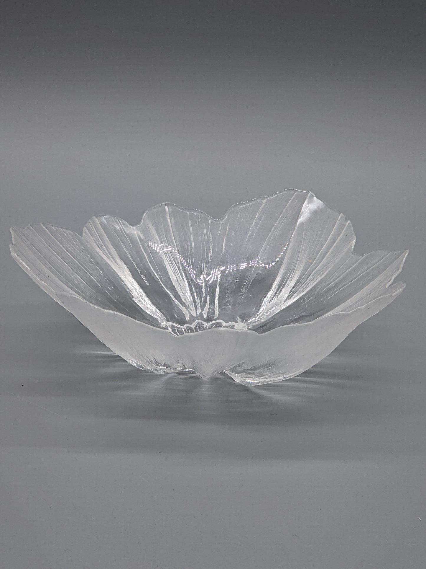 Vintage Kristall Glas Schale in Blütenform Elegantes Design