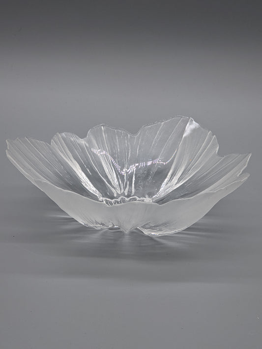 Vintage Kristall Glas Schale in Blütenform Elegantes Design