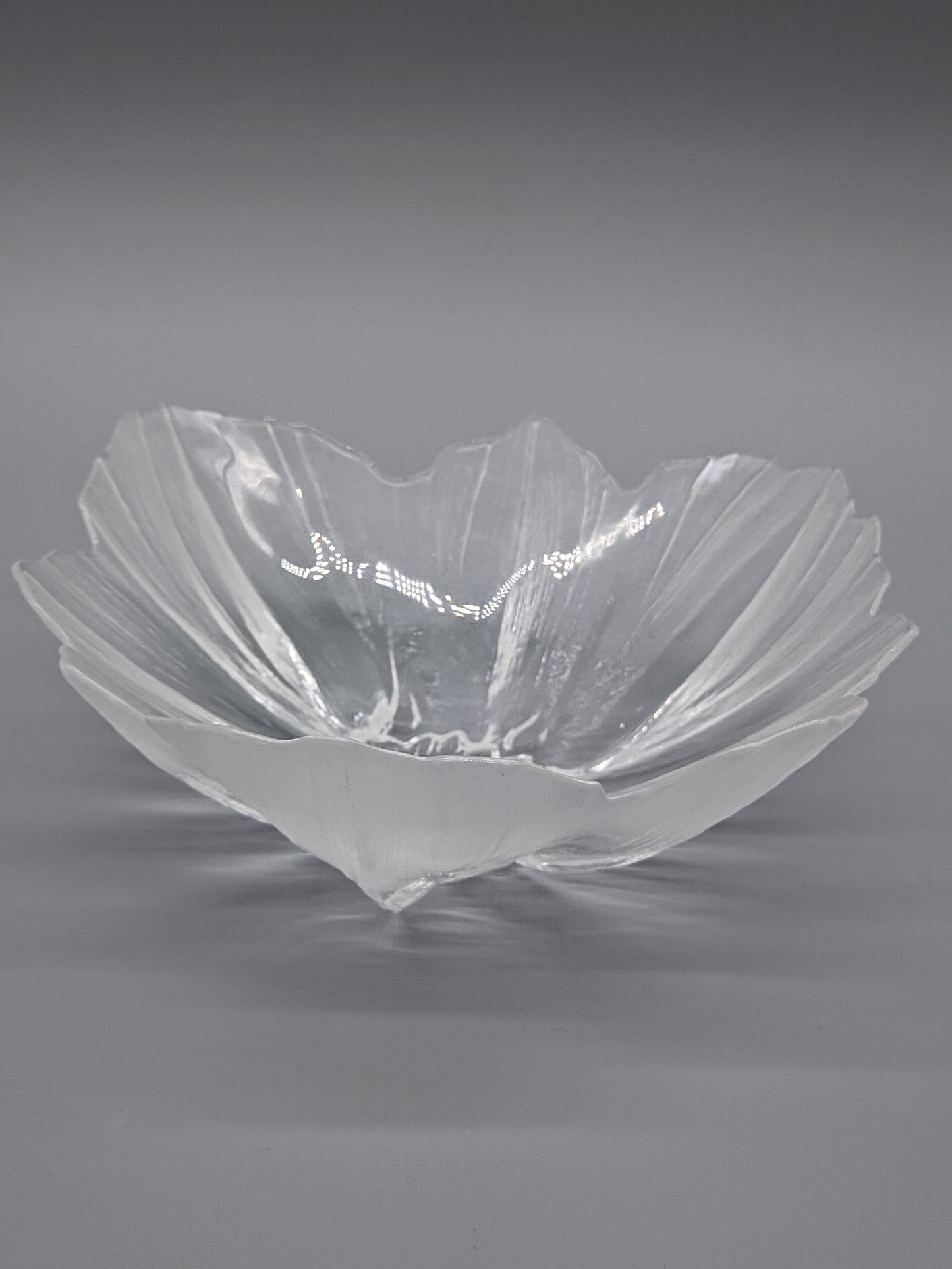 Vintage Kristall Glas Schale in Blütenform Elegantes Design