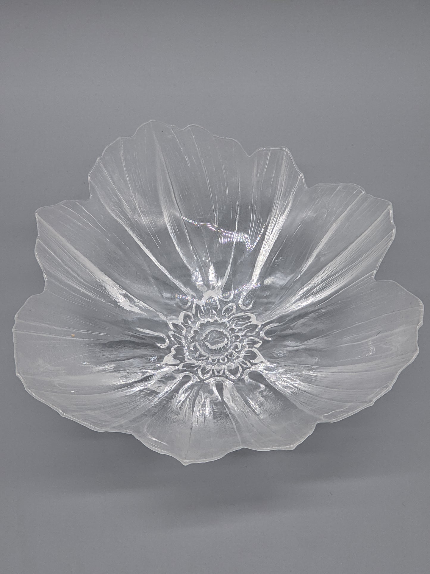 Vintage Kristall Glas Schale in Blütenform Elegantes Design