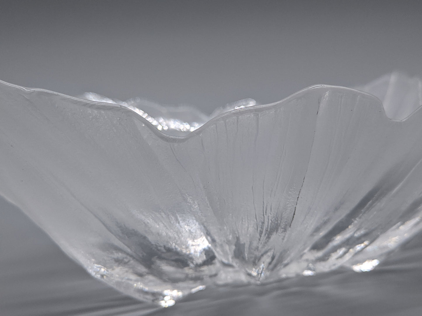 Vintage Kristall Glas Schale in Blütenform Elegantes Design