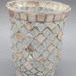 Stilvolles Mosaik Windlicht Elegantes Handarbeit mit Perlmutt-Optik