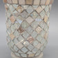 Stilvolles Mosaik Windlicht Elegantes Handarbeit mit Perlmutt-Optik