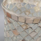 Stilvolles Mosaik Windlicht Elegantes Handarbeit mit Perlmutt-Optik
