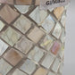 Stilvolles Mosaik Windlicht Elegantes Handarbeit mit Perlmutt-Optik