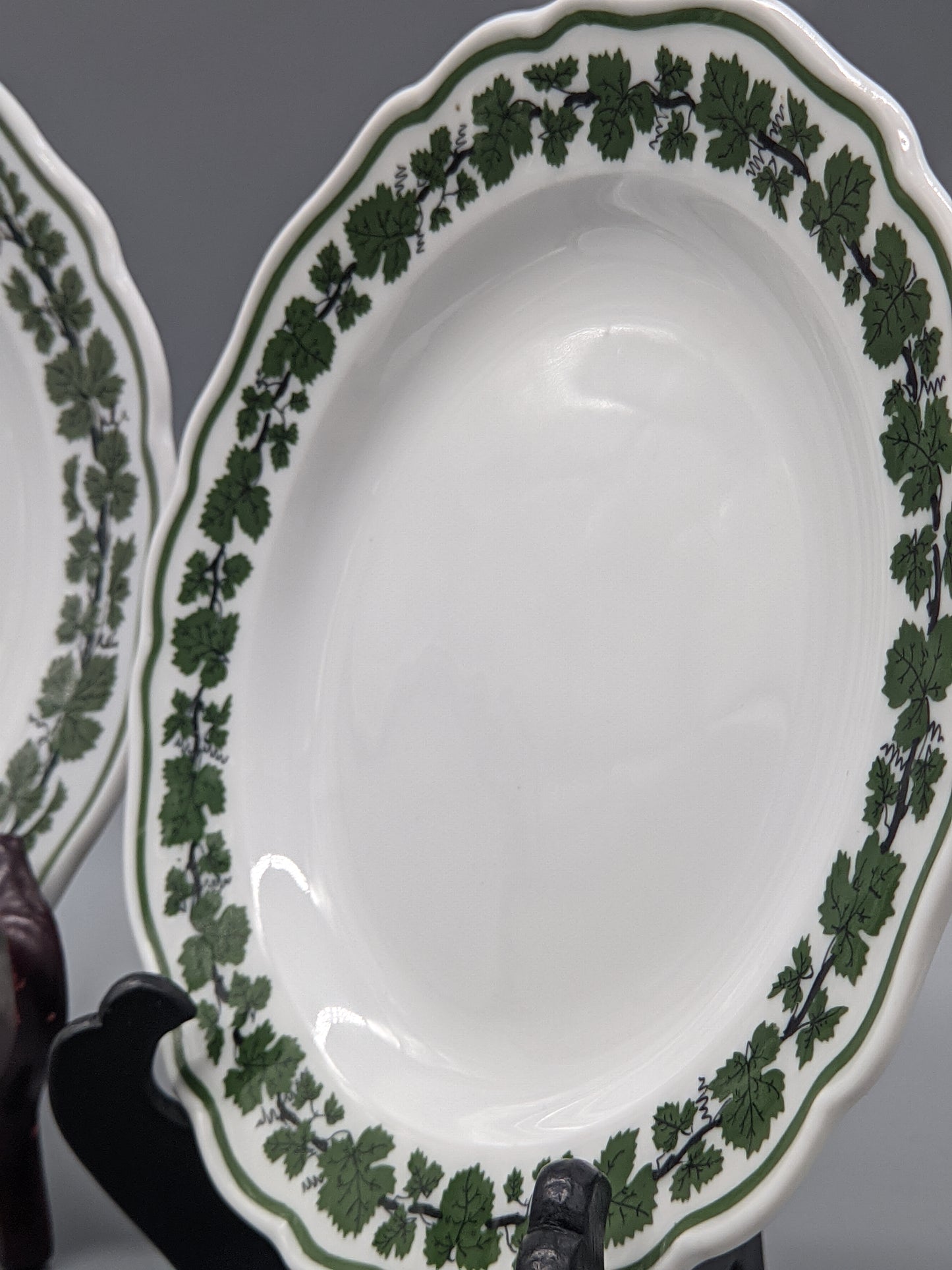 Edles Meissen Porzellan Teller Set Klassisches Weinlaub Dekor 3-teilig