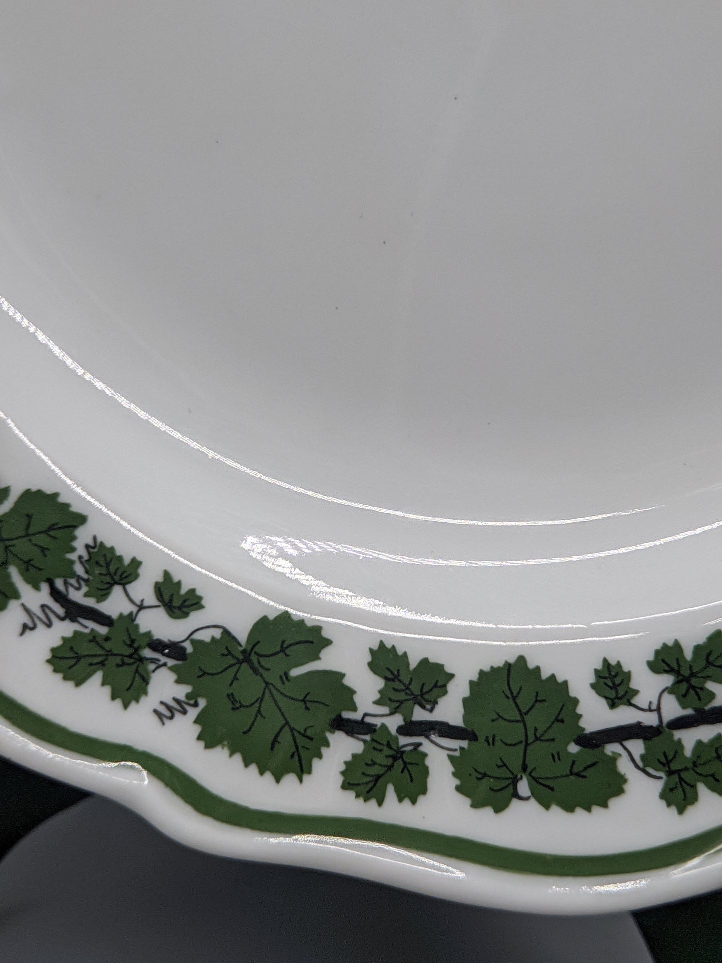 Edles Meissen Porzellan Teller Set Klassisches Weinlaub Dekor 3-teilig