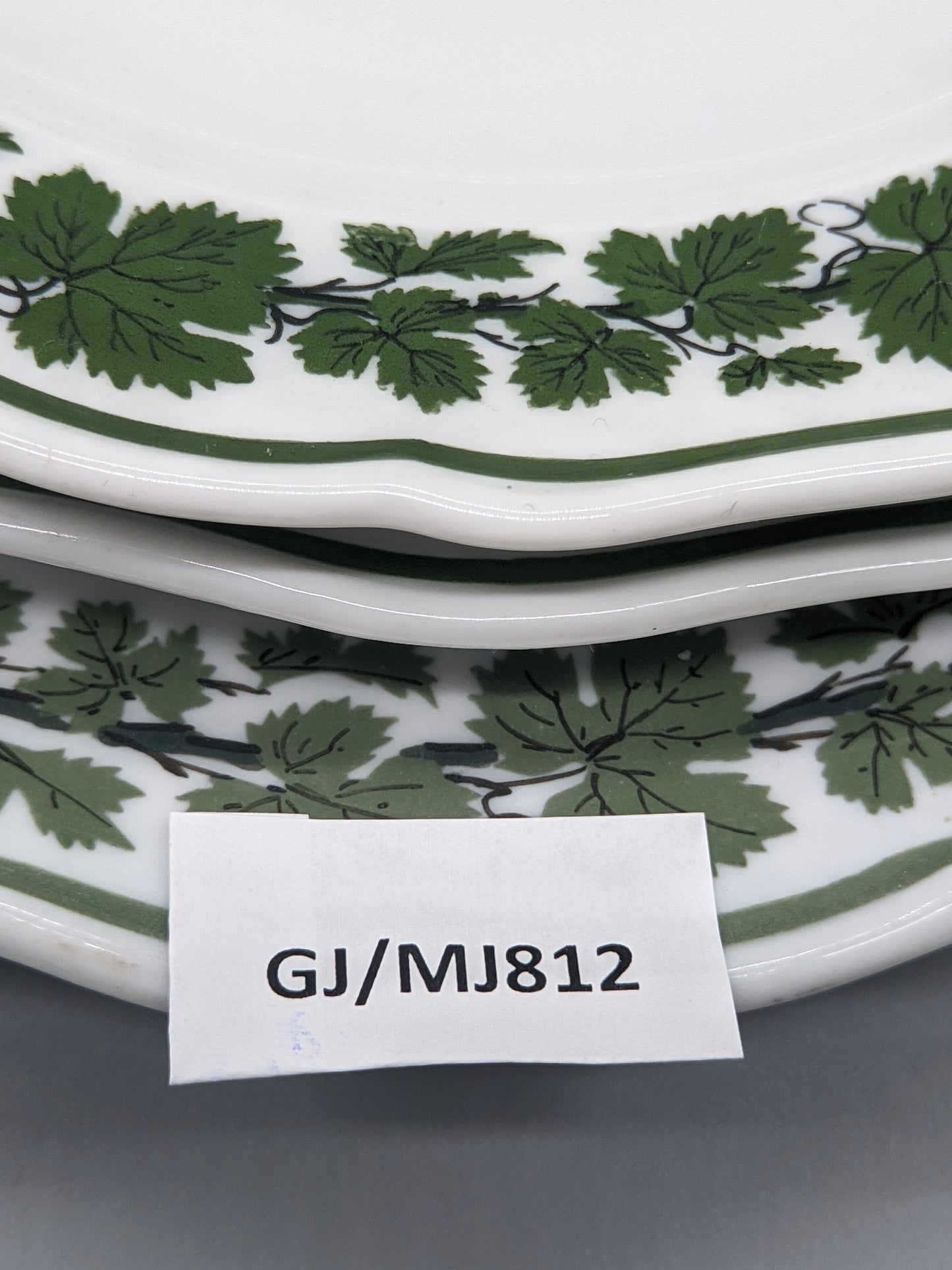 Edles Meissen Porzellan Teller Set Klassisches Weinlaub Dekor 3-teilig