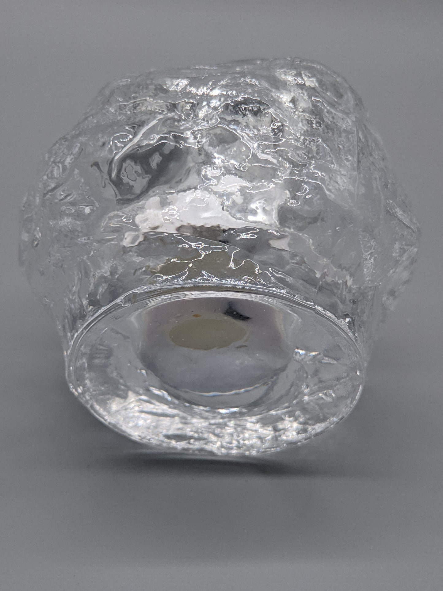 Eiskristall Teelichthalter aus Glas Rustikales Ice Rock Design