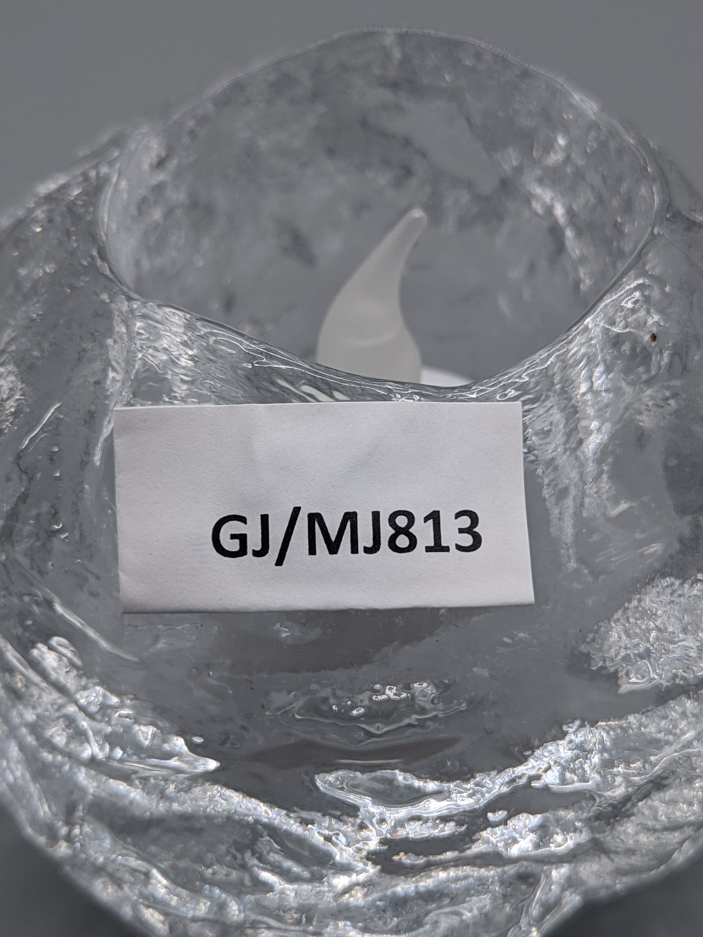 Eiskristall Teelichthalter aus Glas Rustikales Ice Rock Design