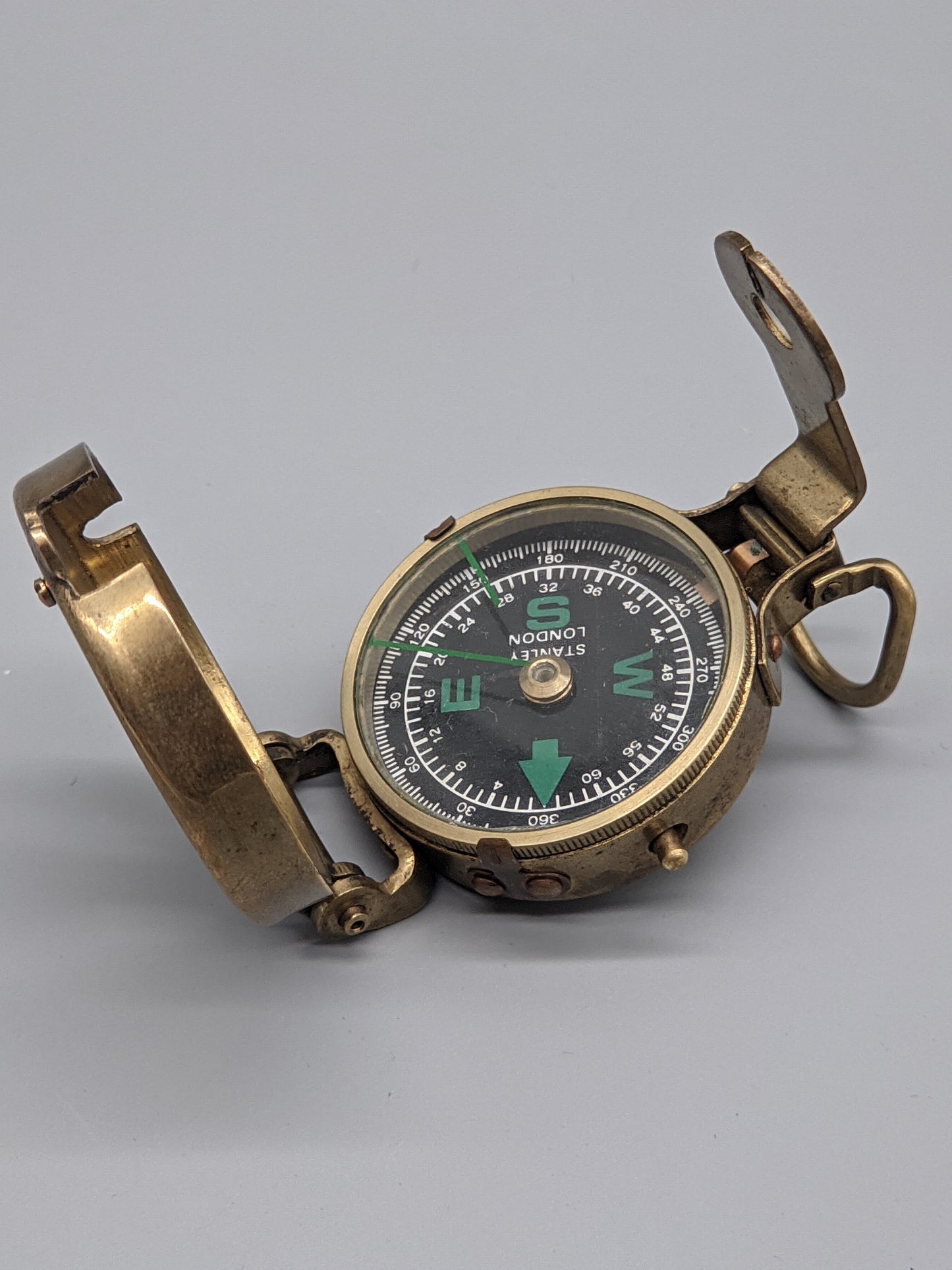 Klassischer Stanley London Messing Peilkompass Maritimes Design